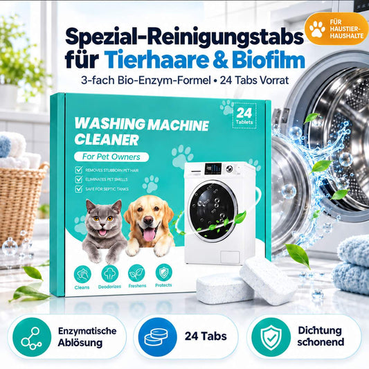 (50% OFF) Waschmaschinen-Reiniger für Tierhaushalte – 24 Tabs