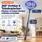 (50% Rabatt) Elektrische 360° Teleskop-Mückenklatsche mit UV-Nachtmodus