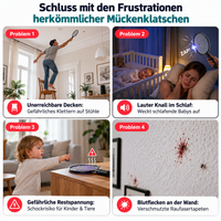(50% Rabatt) Elektrische 360° Teleskop-Mückenklatsche mit UV-Nachtmodus