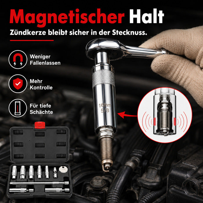 (50% Rabatt) 10-tlg. Magnet-Zündkerzen-Stecknuss-Set