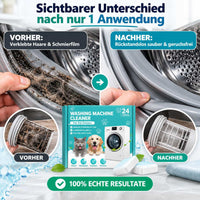 (50% OFF) Waschmaschinen-Reiniger für Tierhaushalte – 24 Tabs