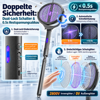 (50% Rabatt) Elektrische 360° Teleskop-Mückenklatsche mit UV-Nachtmodus
