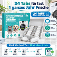 (50% OFF) Waschmaschinen-Reiniger für Tierhaushalte – 24 Tabs