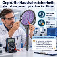 (50% Rabatt) Elektrische 360° Teleskop-Mückenklatsche mit UV-Nachtmodus
