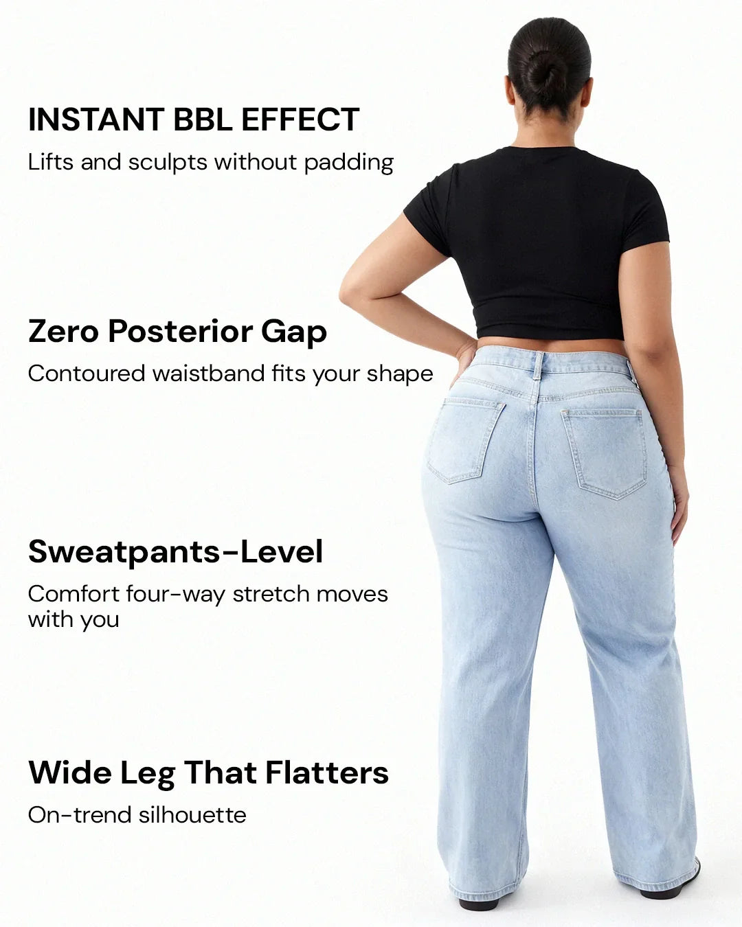 (50% OFF) High Waist Wide Leg Jeans