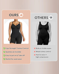 Shapewear bodysuit with a zipper and a tummy-flattening effect