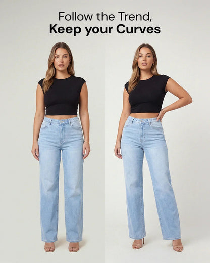 (50% OFF) High Waist Wide Leg Jeans